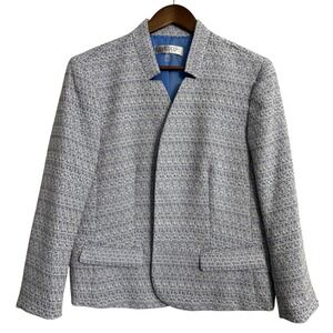 NEW Kasper blazer women's XL blue multi open pastel career church Easter $129